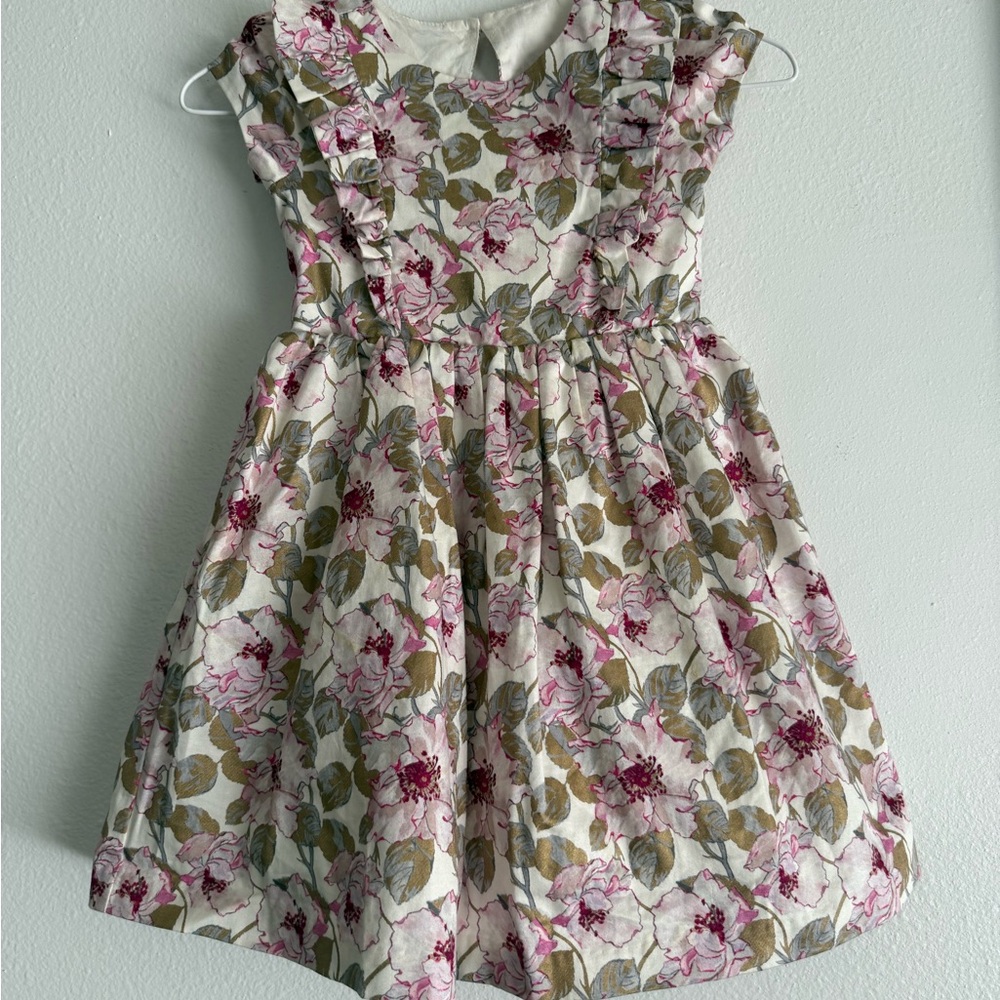 Janie and Jack Floral Dress in Pink and Green